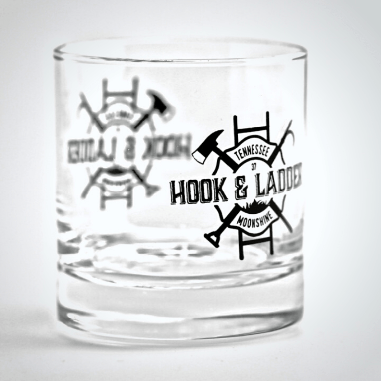Rocks Glass Hook & Ladder Tennessee Moonshine